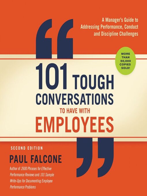 Title details for 101 Tough Conversations to Have with Employees by Paul Falcone - Available